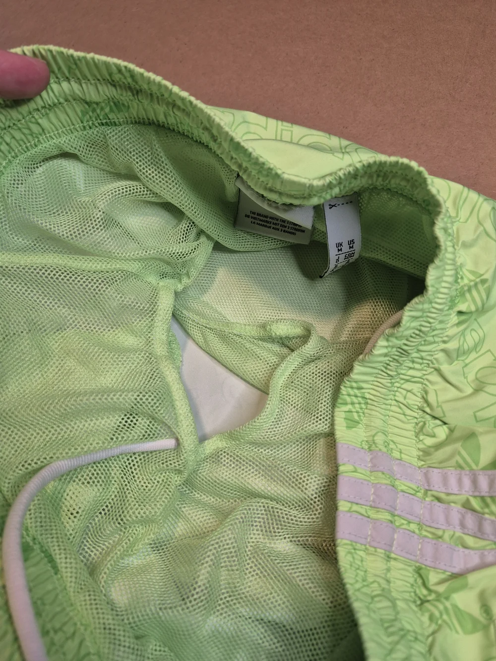 adidas Men’s Neon Green Logo Swim/Training Shorts 4518/3